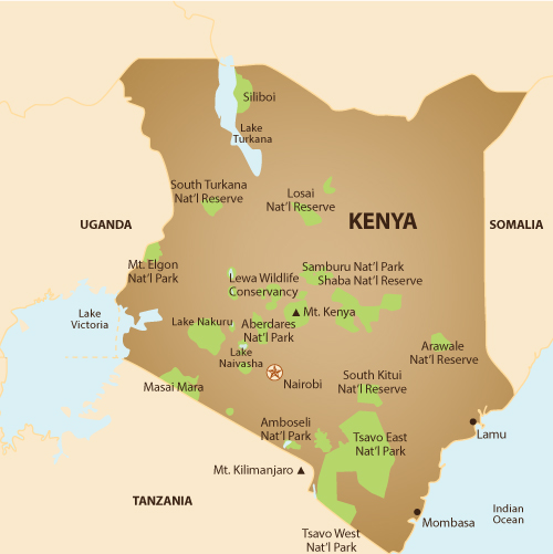kenya map