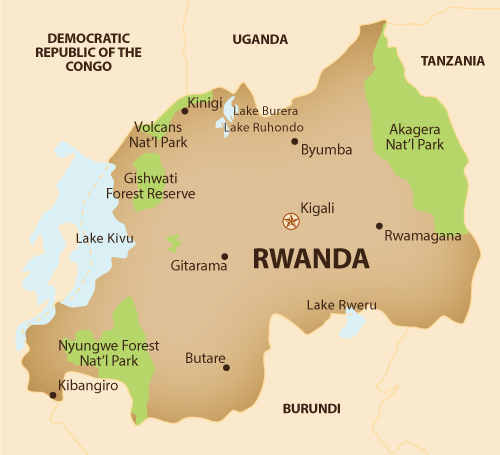 rwanda map
