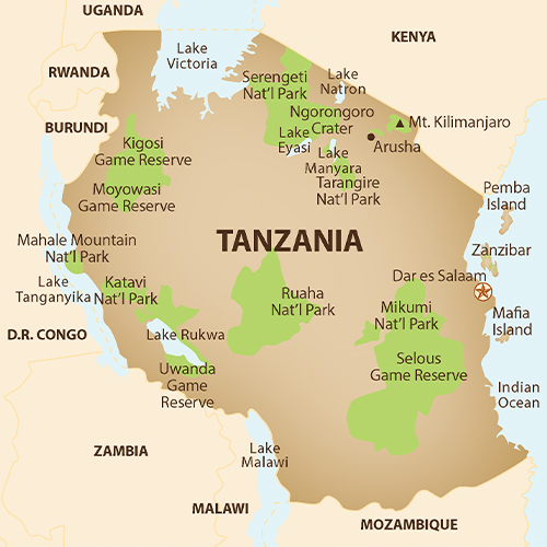 tanzania map