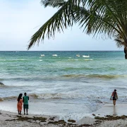 Palm-fringed Diani Beach on Kenya’s south coast