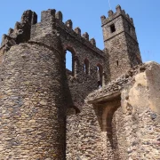 Castle in the Fasil Ghebbi royal enclosure in Gondar, Ethiopia