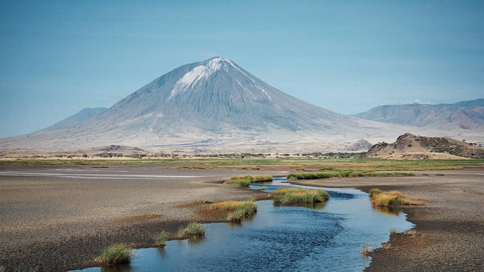 Ol Doinyo Lengai volcano seen from Lake Natron, Tanzania