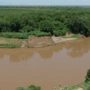 The Omo River winding through the Lower Omo Valley, Ethiopia
